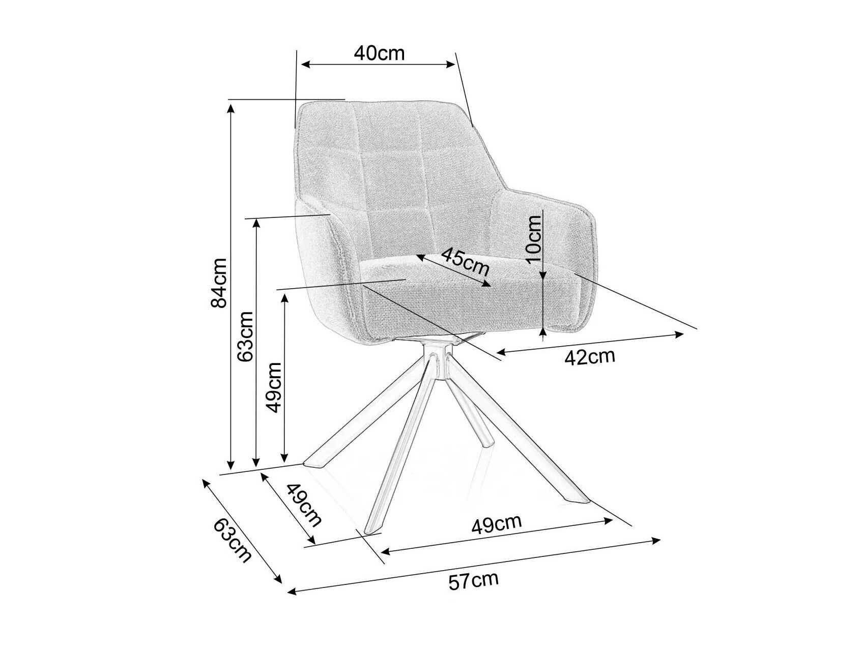 Krēsls Detroit 415 (Haki)