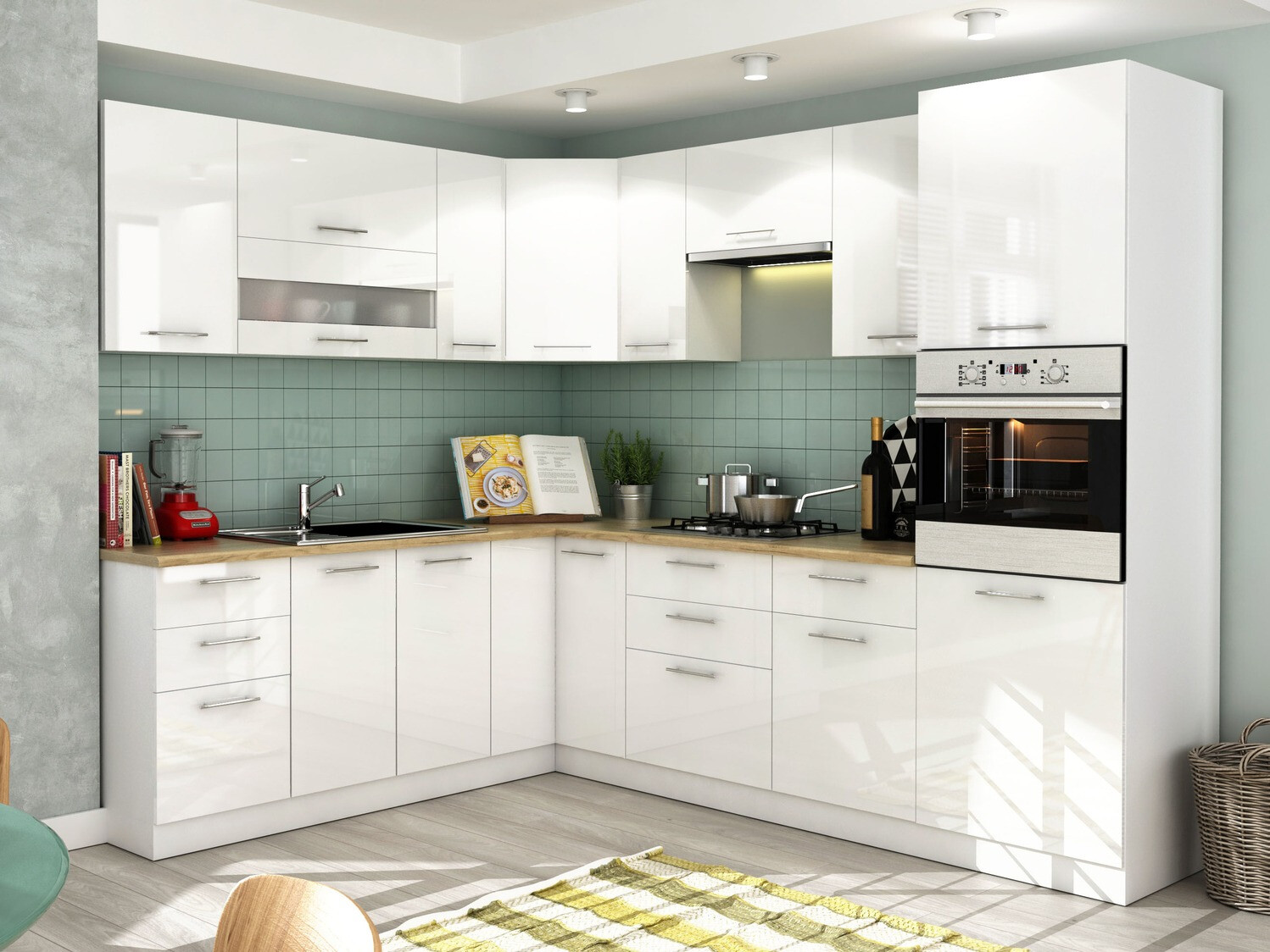 Модульный шкафчик для встроенной техники Tiffa White 135