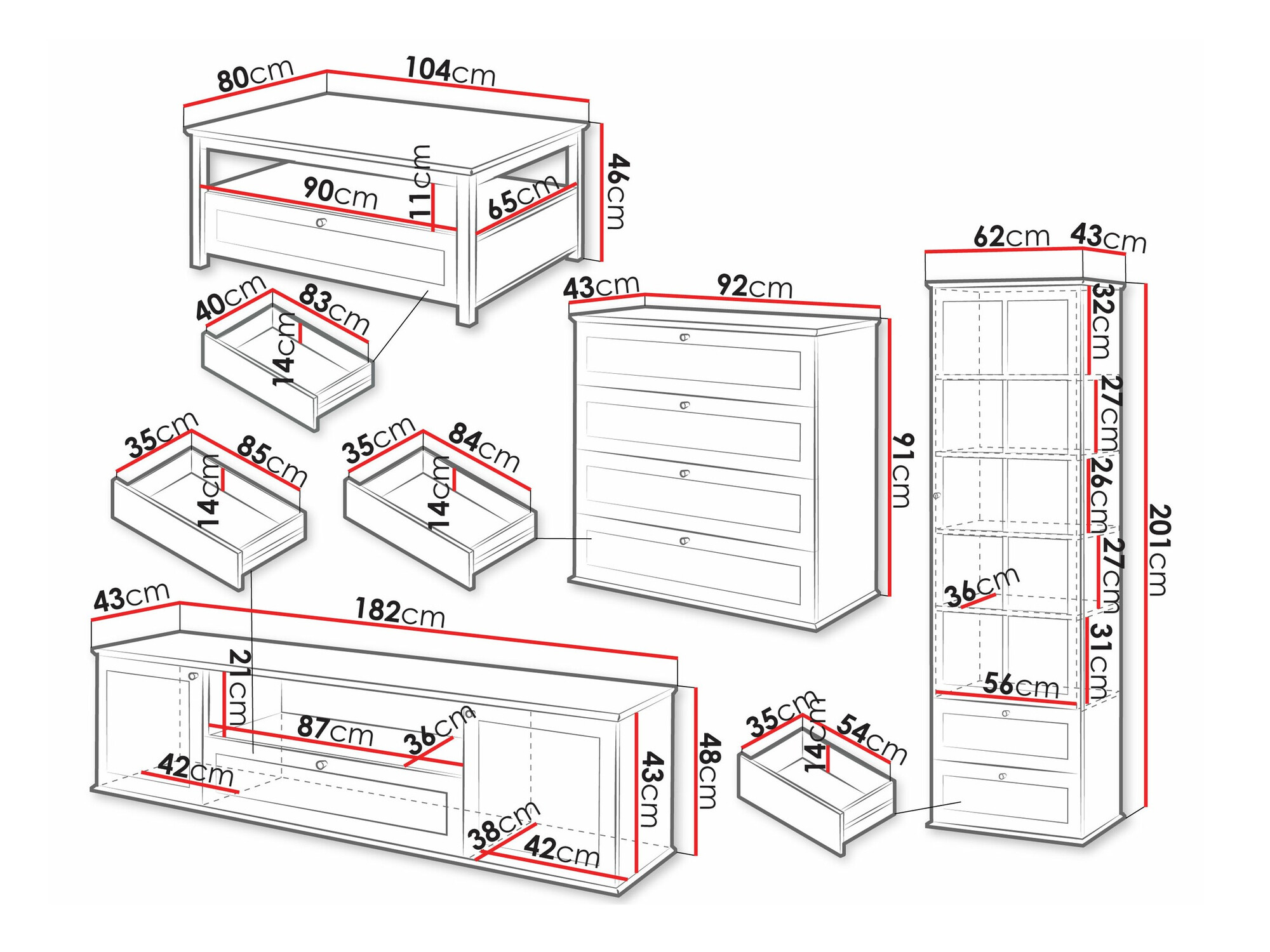 Набор для гостиной Comfivo Ruvlare 107