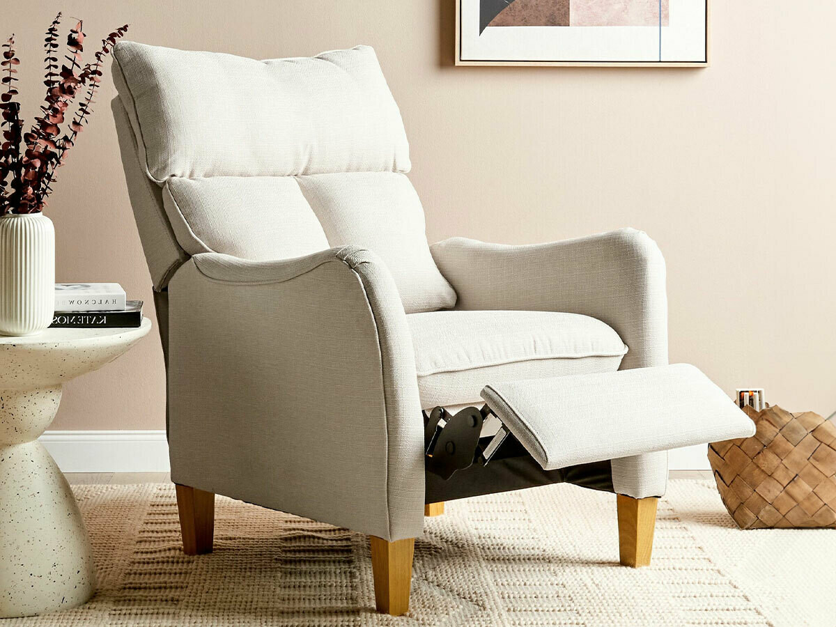 Кресло реглайнер Berwyn 1329 (Бежевый + Светлое дерево)