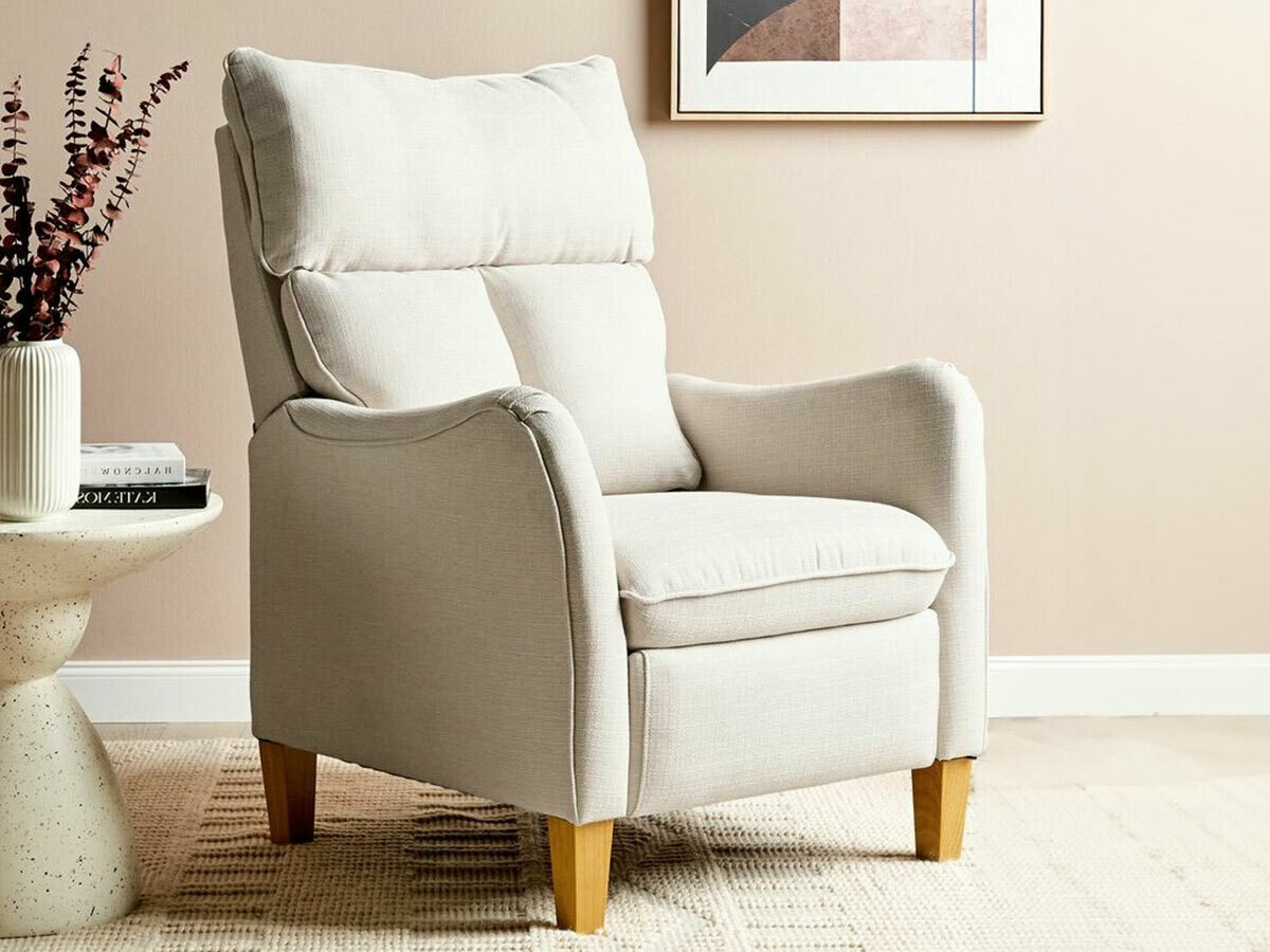 Кресло реглайнер Berwyn 1329 (Бежевый + Светлое дерево)