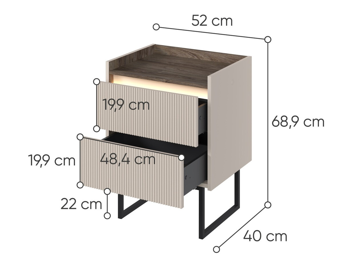Прикроватная тумбочка Elbtei 108