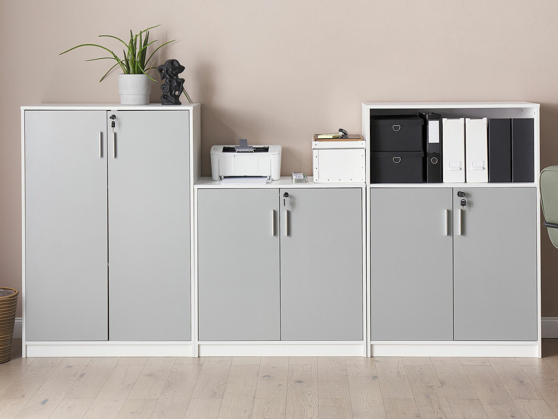 Skapis Berwyn 1511 (Balts + Pelēks)