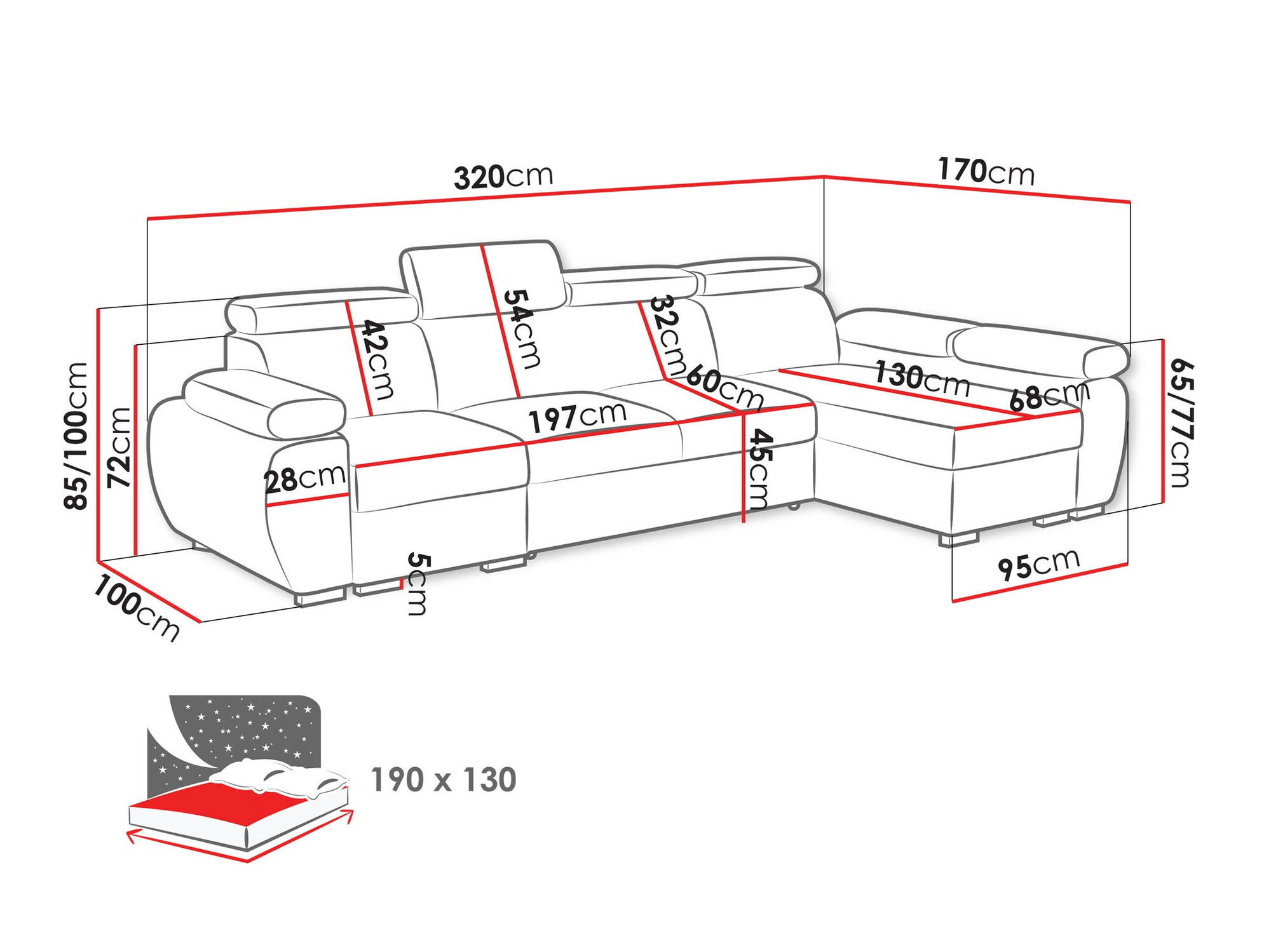 Stūra dīvāns Columbus 227 (Aragon 90)