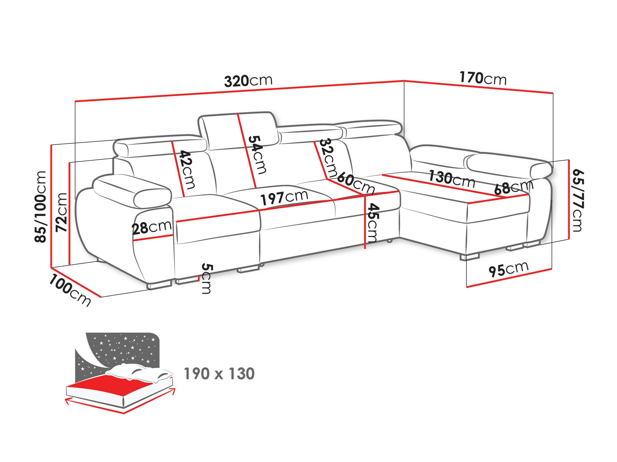 Stūra dīvāns Columbus 227 (Kronos 22)