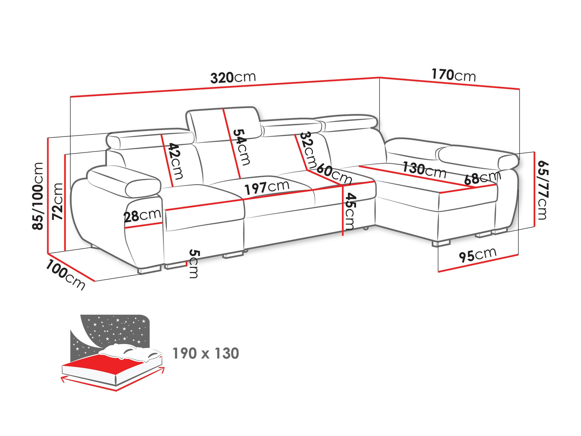 Угловой диван Columbus 227 (Aragon 20)