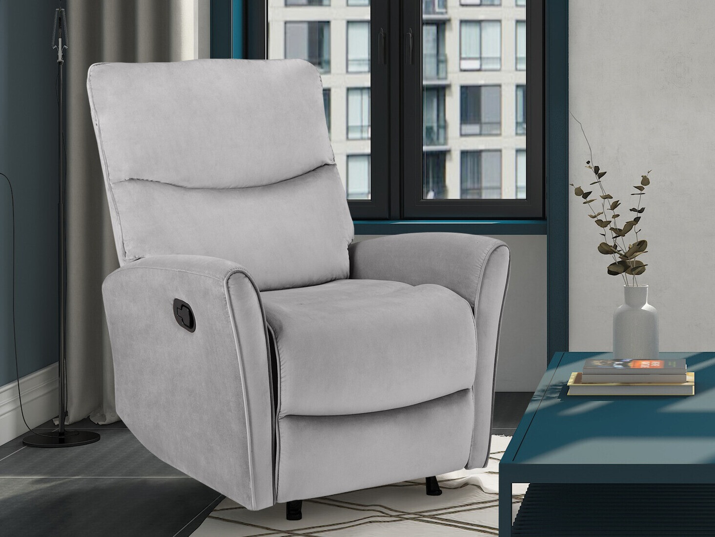 Krēsls reglainer Denton 1346 (Pelēks)