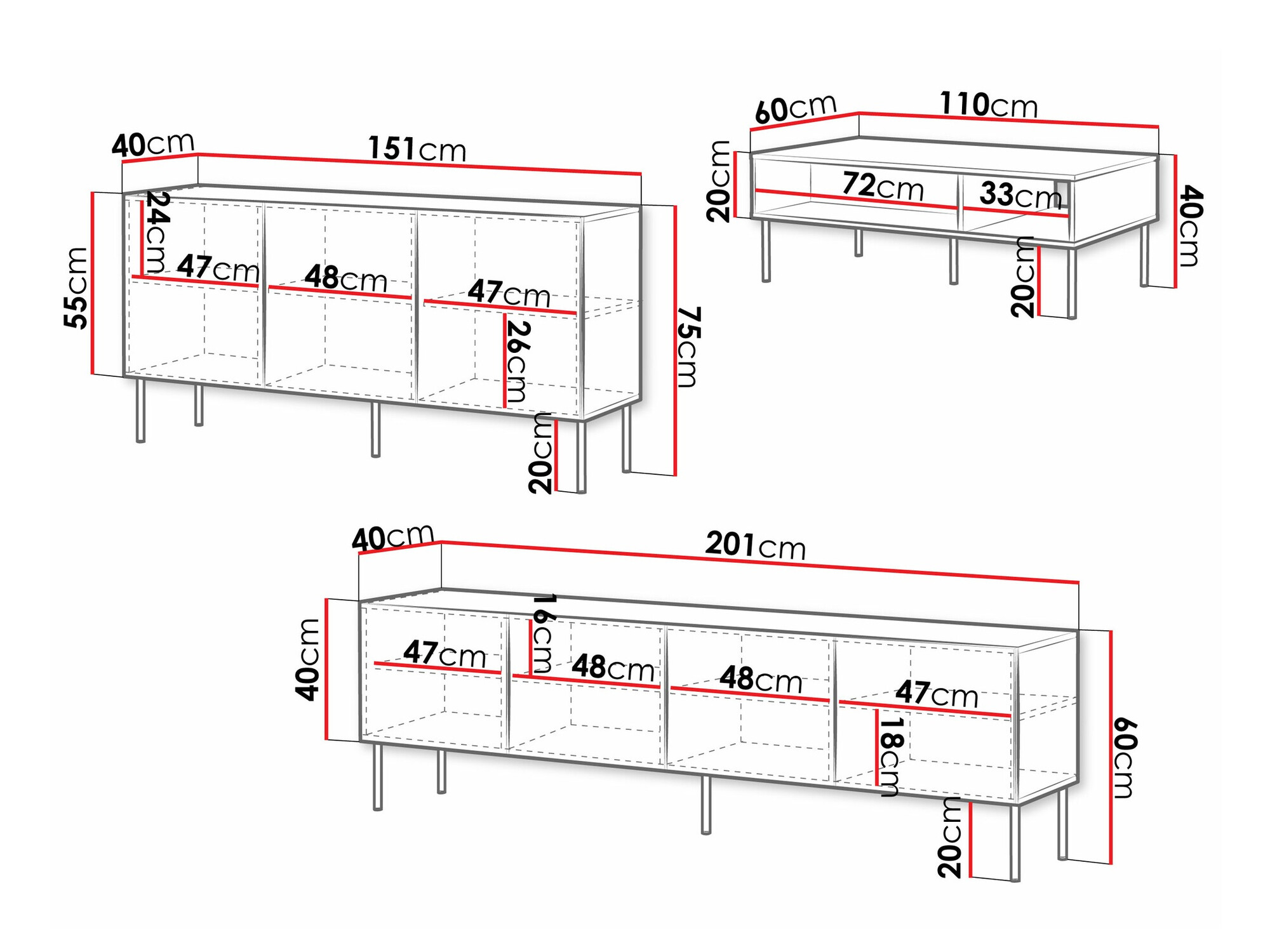 Набор для гостиной Monciru 107 (Белый)