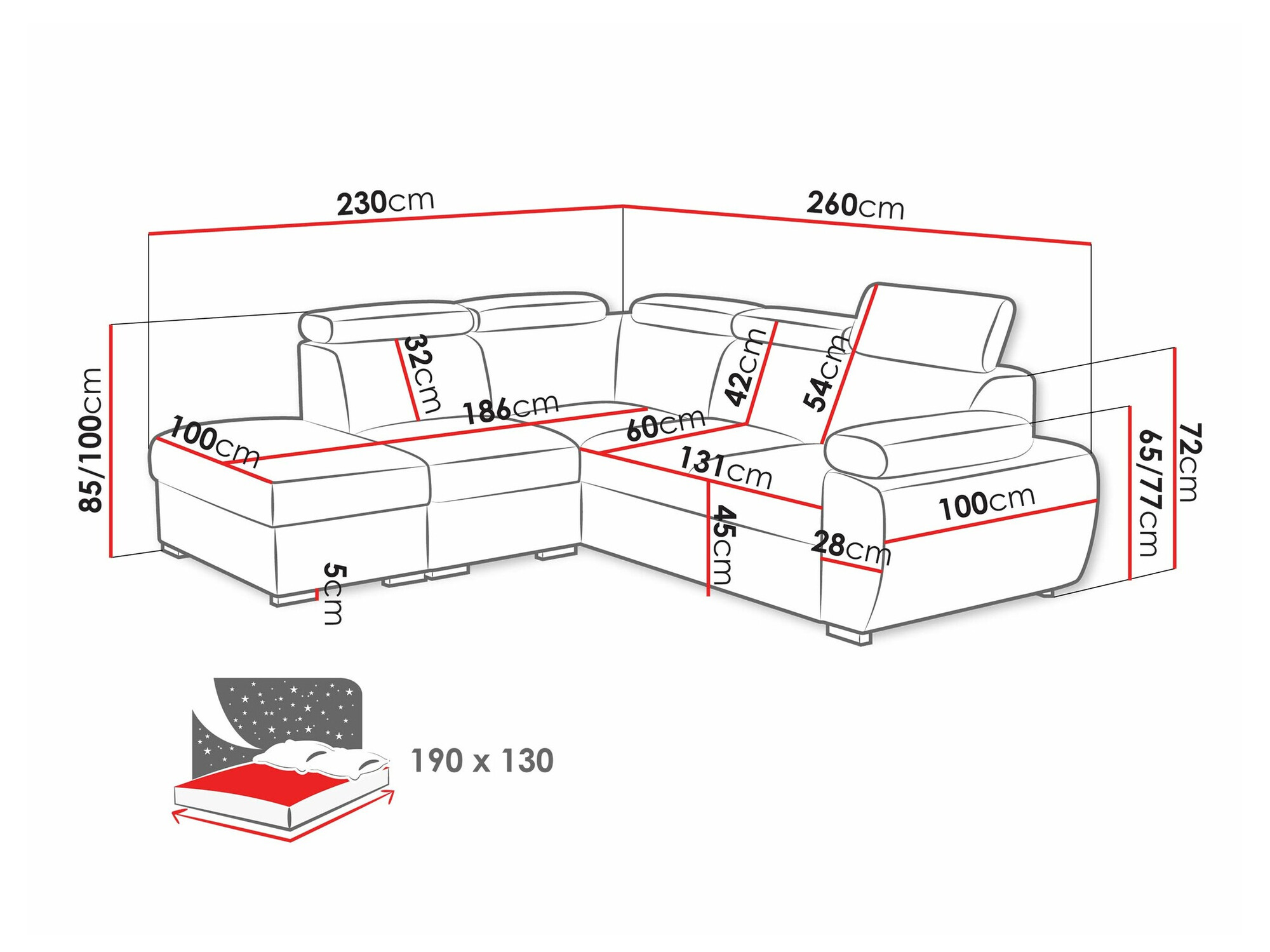 Stūra dīvāns Columbus 228 (Aragon 03)