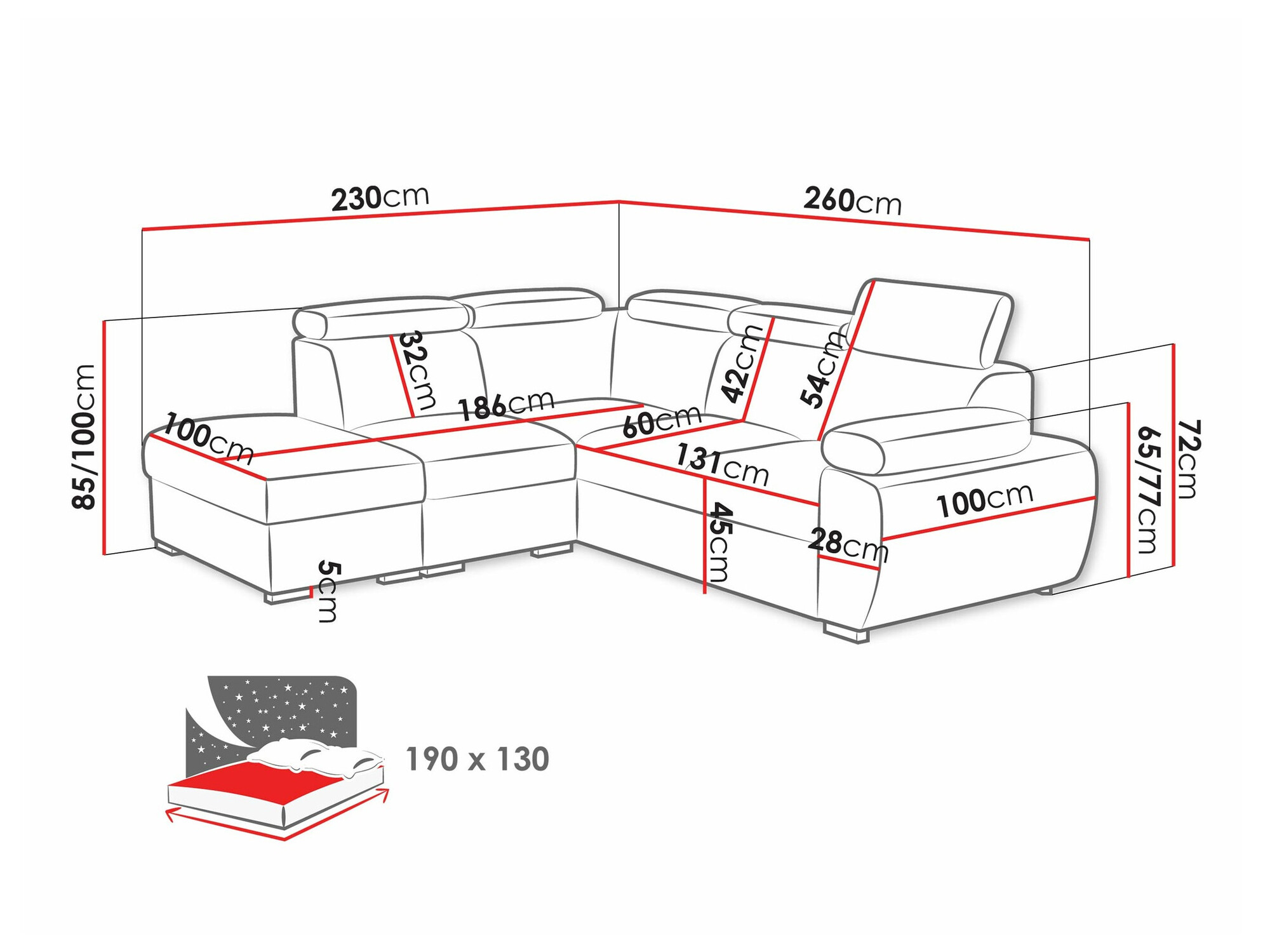 Stūra dīvāns Columbus 228 (Aragon 14)