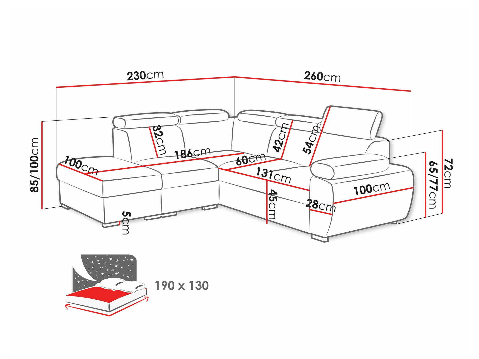 Stūra dīvāns Columbus 228 (Kronos 22)