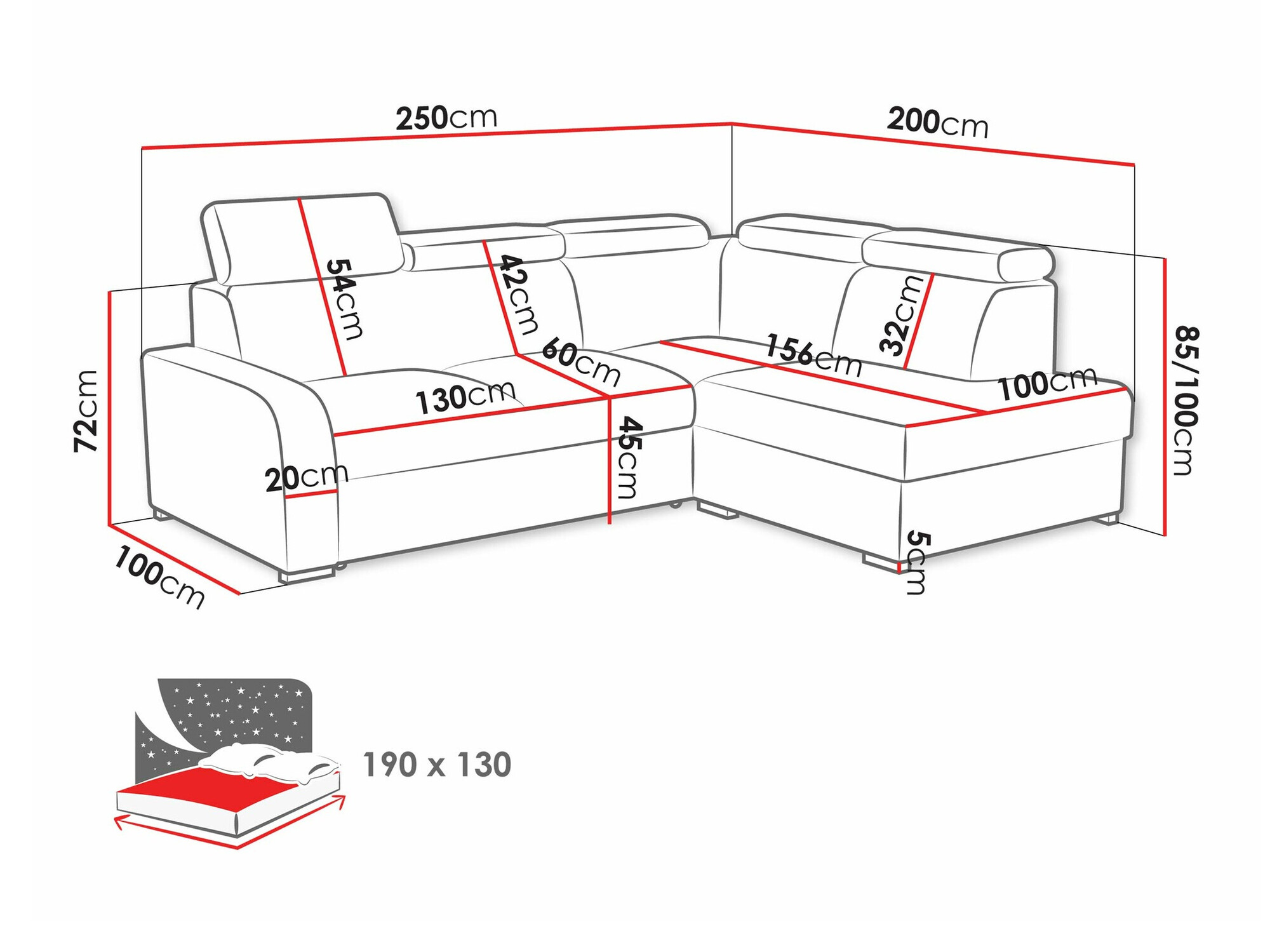 Stūra dīvāns Etrcala 108 (Crown 15)