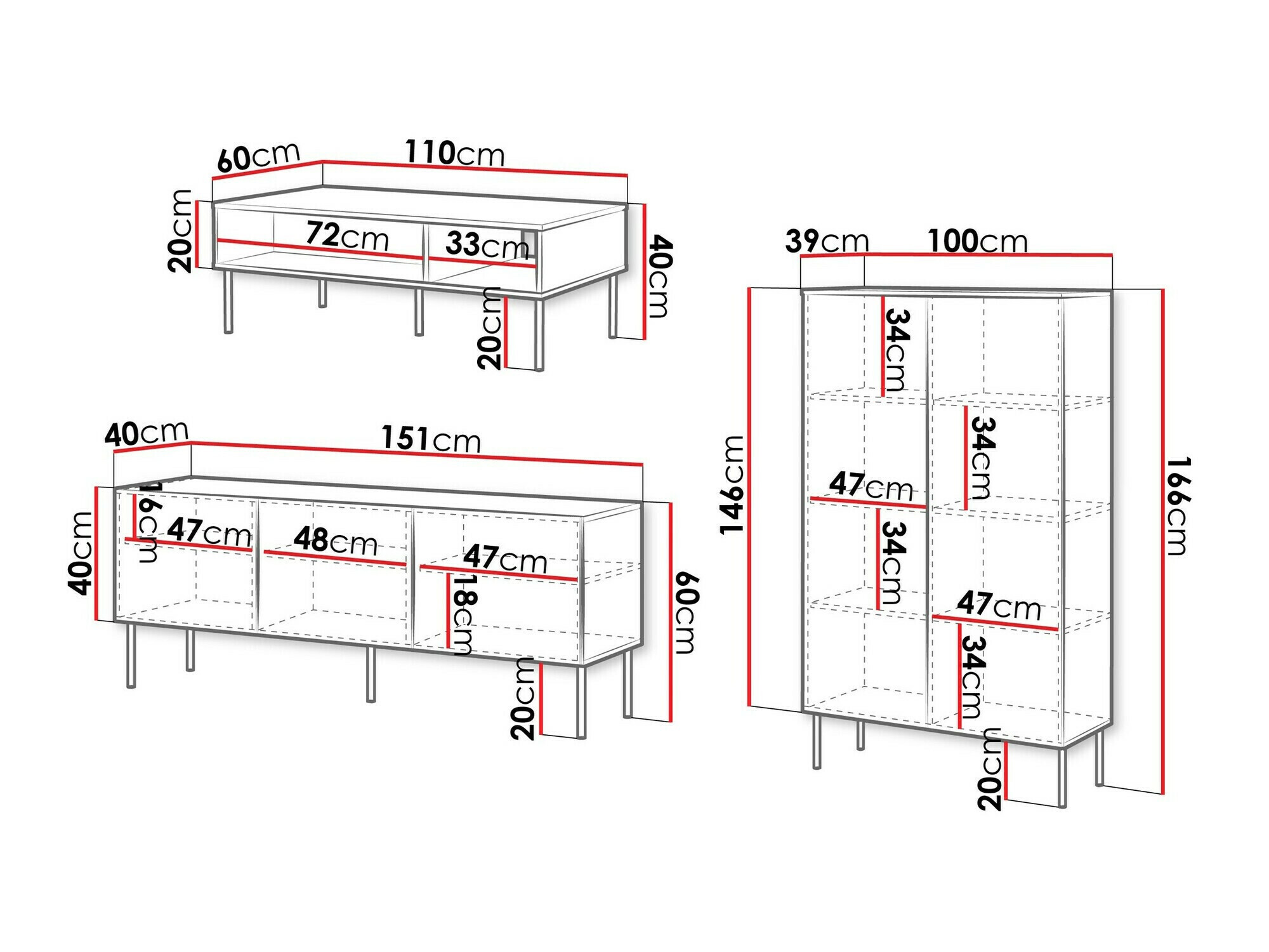 Набор для гостиной Monciru 106 (Белый)