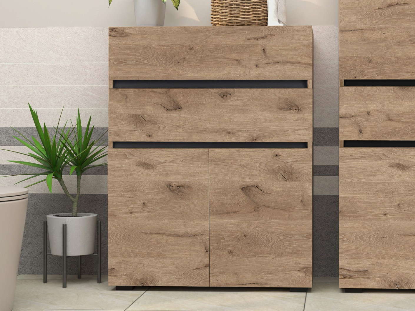 Stāvošs vannas skapītis Soncamu 101 (Ozols)