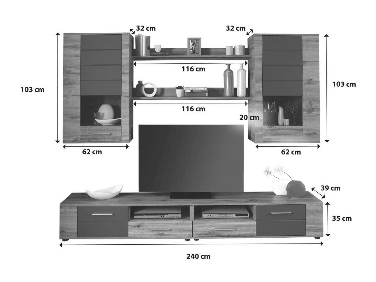 Viesistabas komplekts Ontario 117