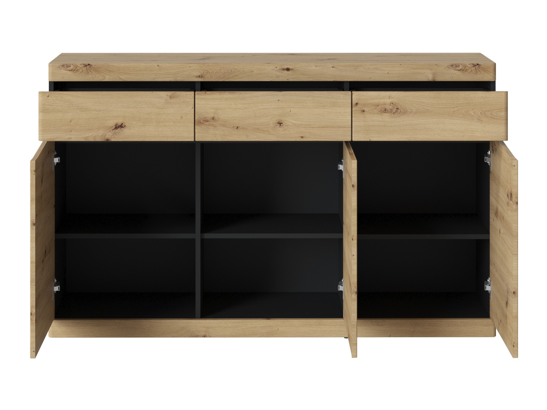 Kомод Venlori 123 (Антрацит + Artisan дуб)