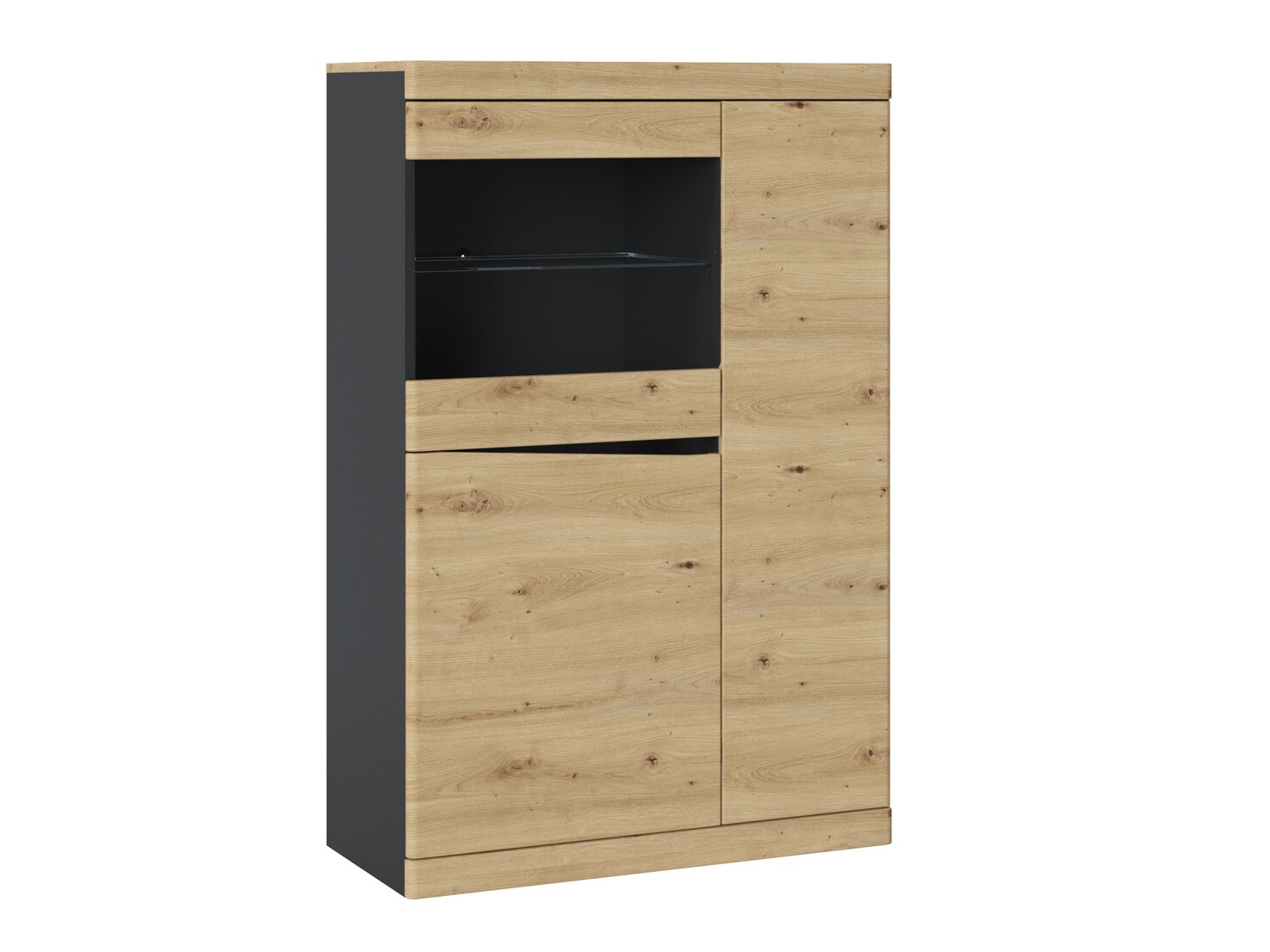 Plaukts Venlori 129 (Antracīts + Artisan ozols)