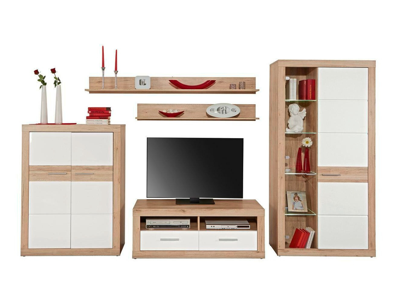 Viesistabas komplekts Romfera 115 (Sanremo ozols + Balts)