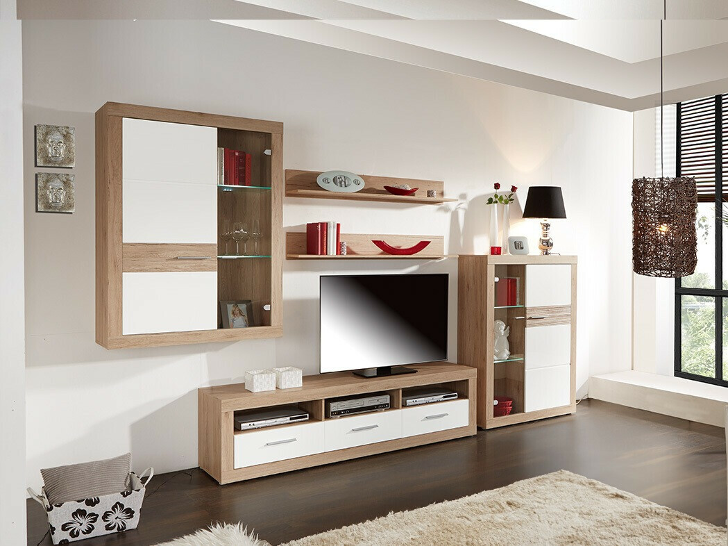 Viesistabas komplekts Romfera 116 (Sanremo ozols + Balts)