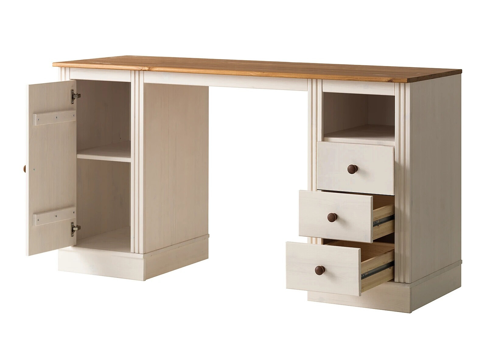 Письменный cтол Saltoro 136 (Белый + Медовый дуб)