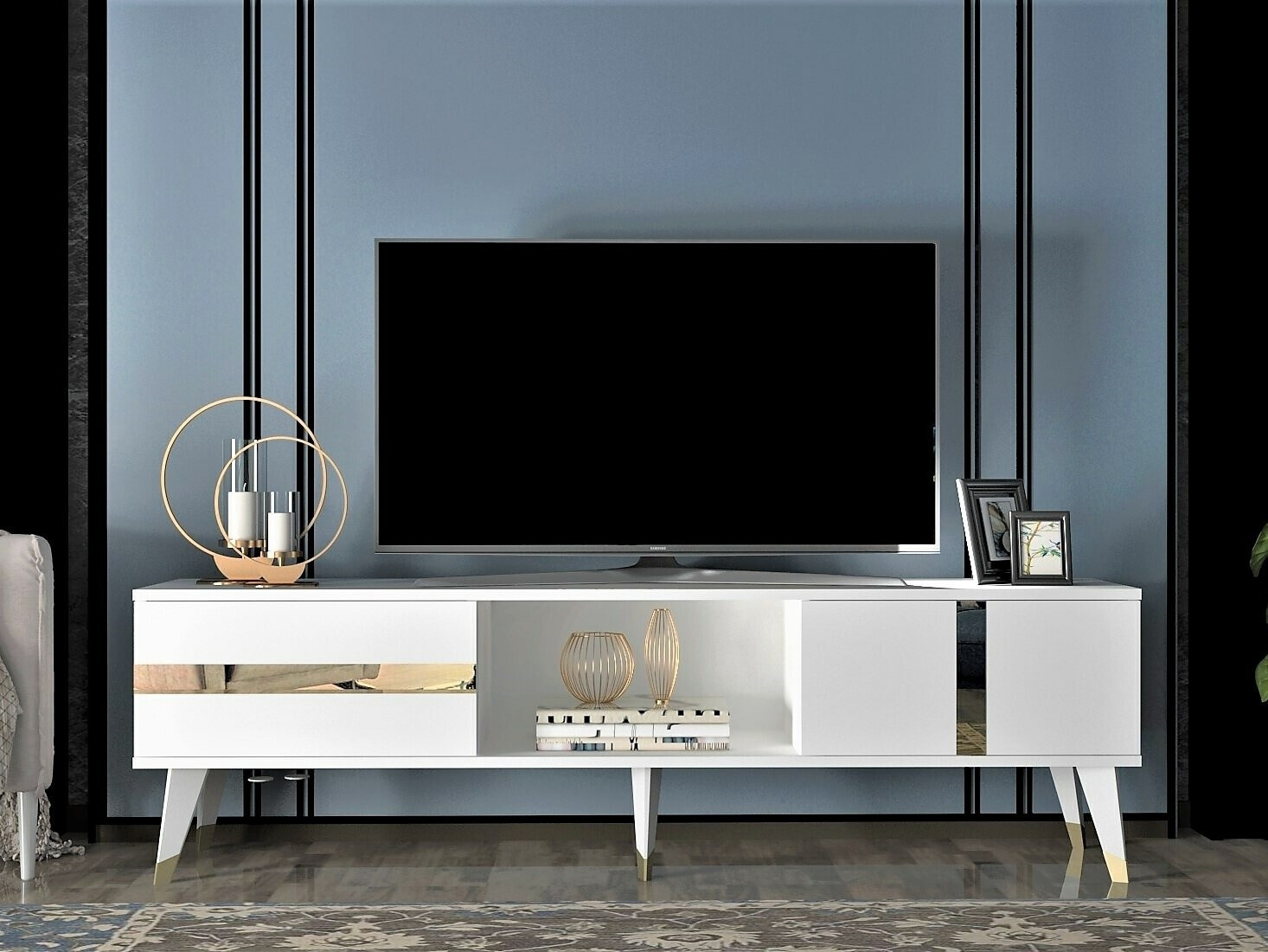 TV galds Kailua 1871 (Balts + Zelta)