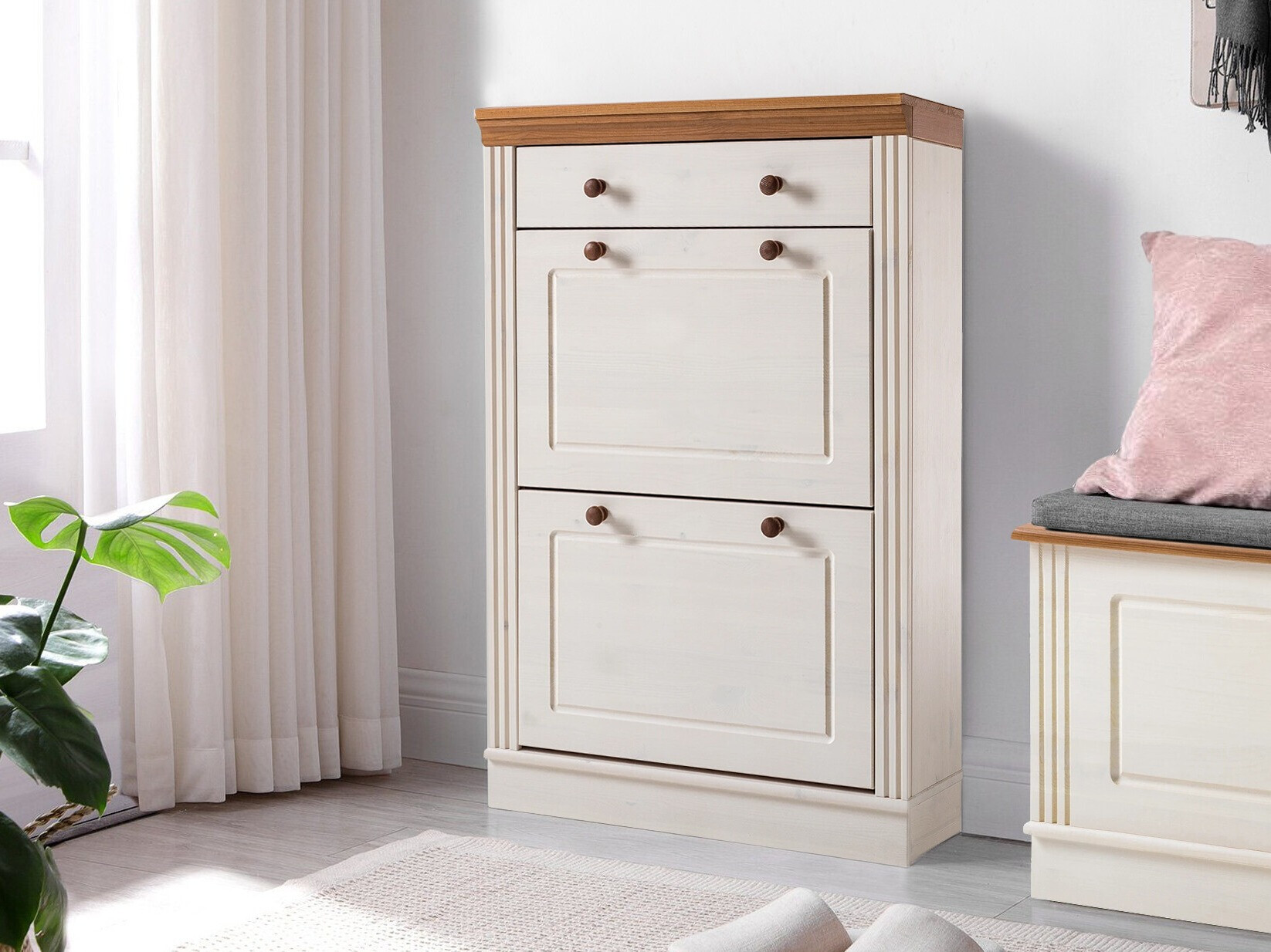 Kurpju kaste Saltoro 132 (Balts + Medus ozols)