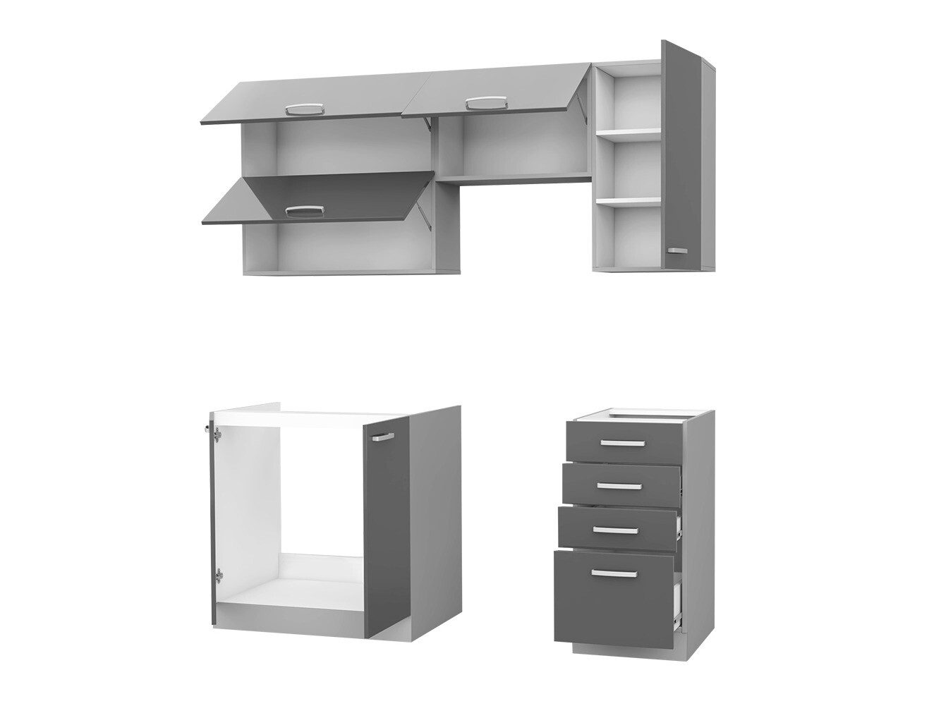 Moduļu virtuves komplekts Multi White 125