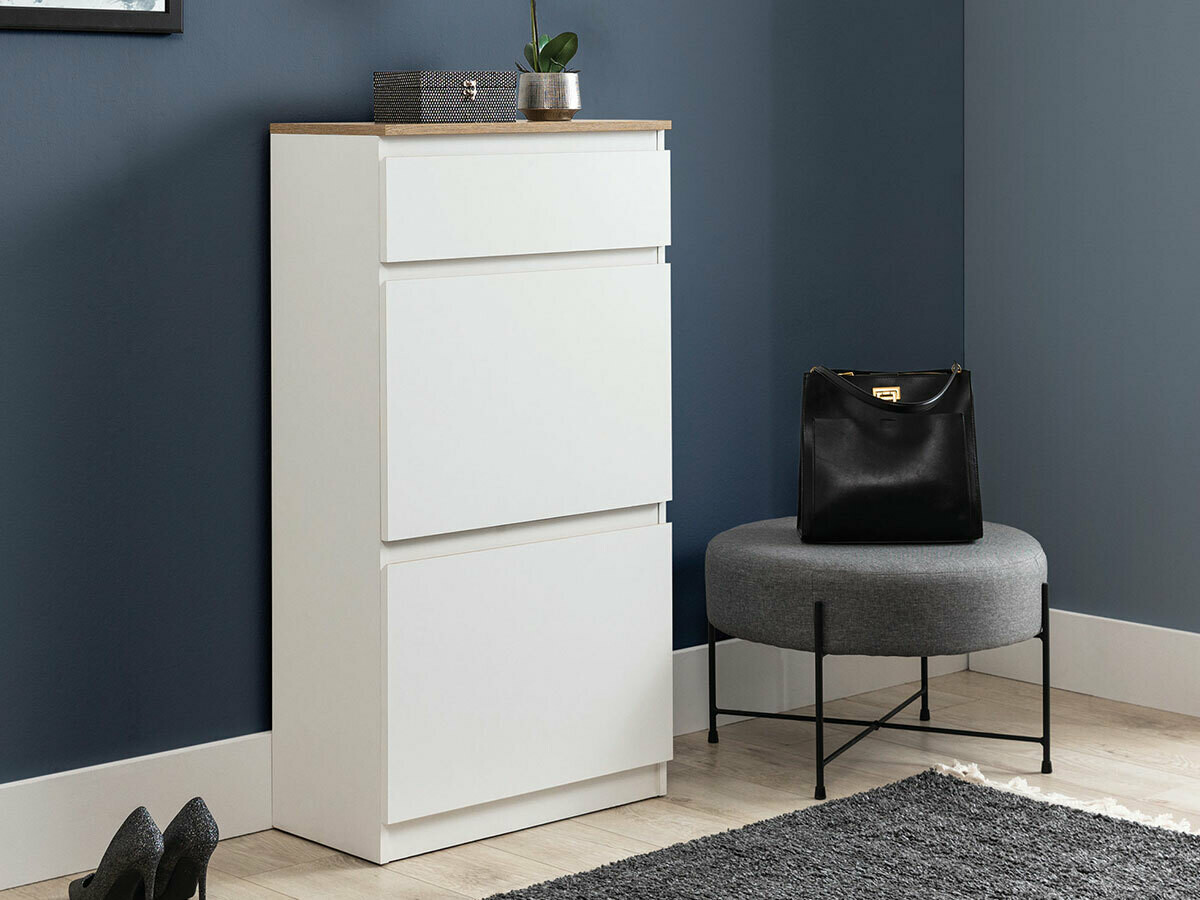 Тумба для обуви Catelbi 108 (Белый + Дуб)