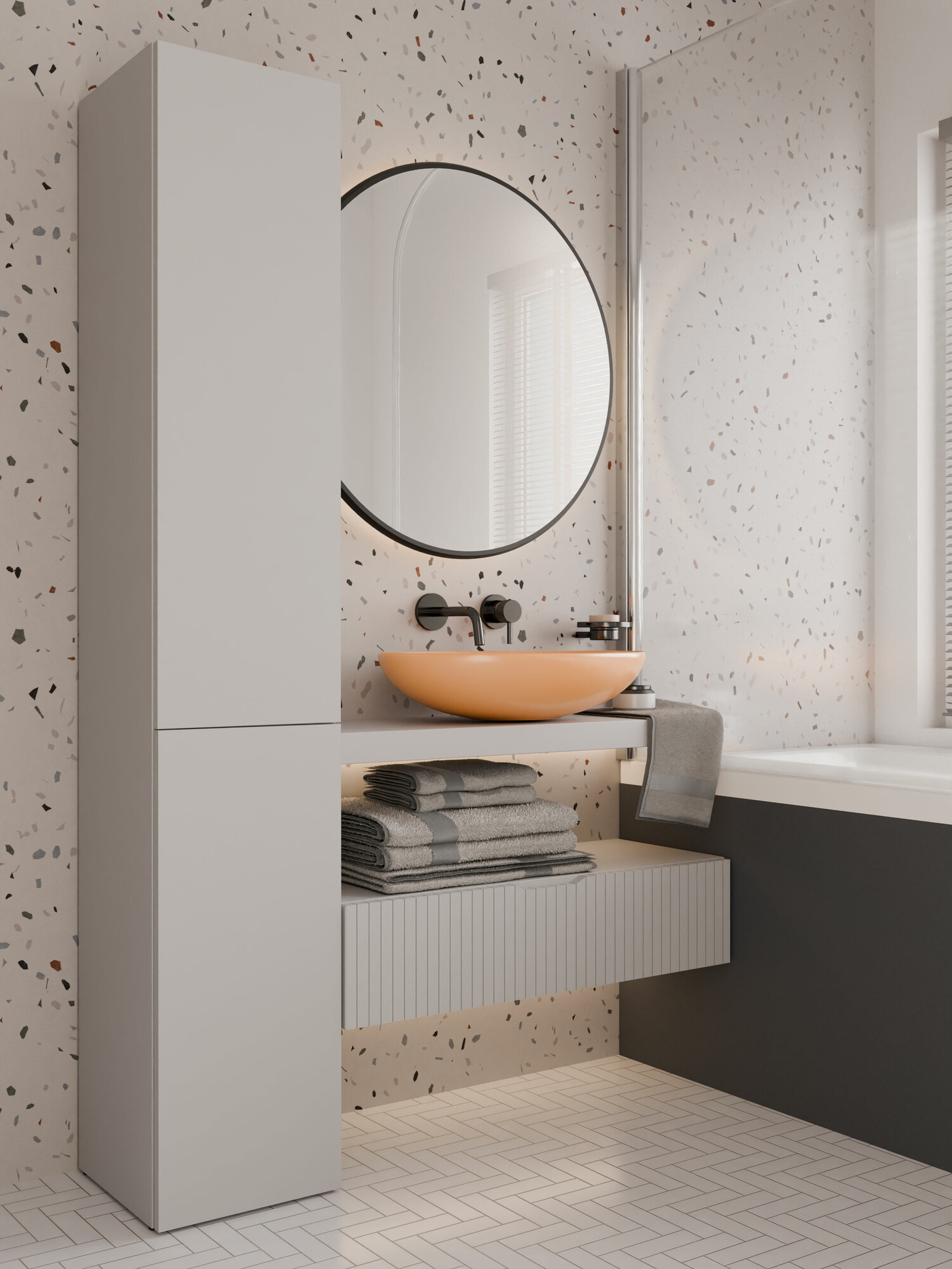 Stāvošs vannas skapītis Nolmaru 111 (Kašmirs)