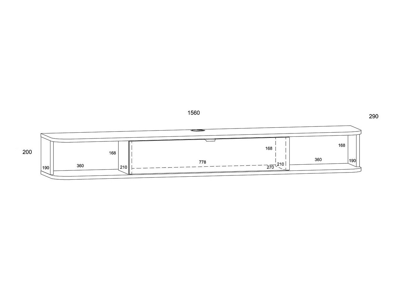TV galds Buffalo 176 (Artisan ozols + Matēts melns)