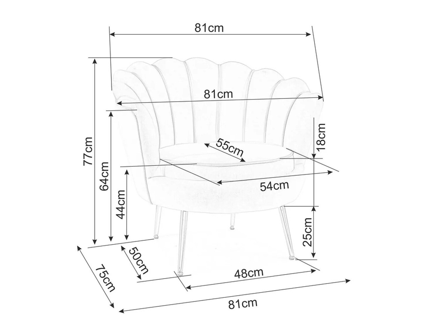 Кресло Detroit 483 (Розовый)