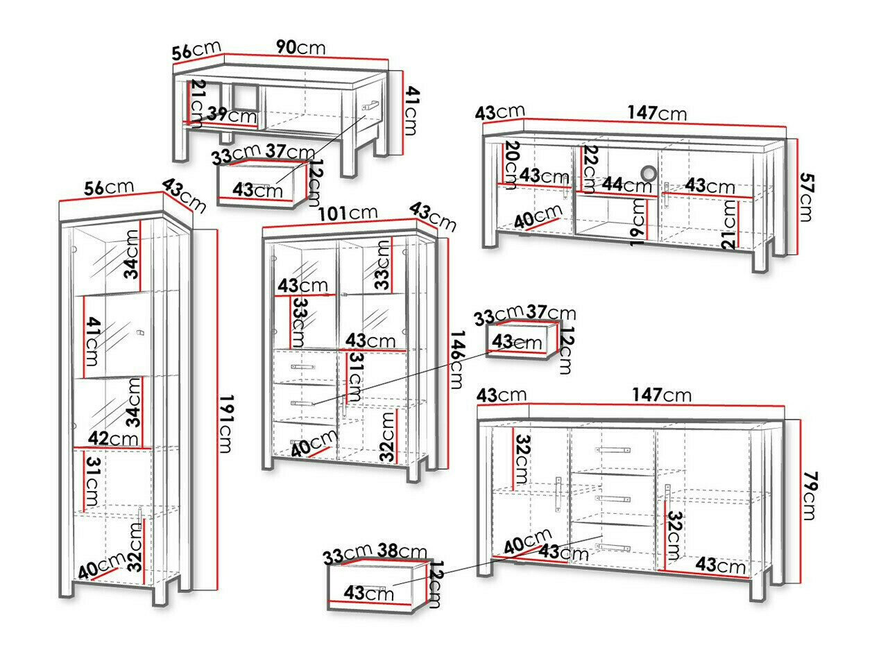 Viesistabas komplekts Tornua 108