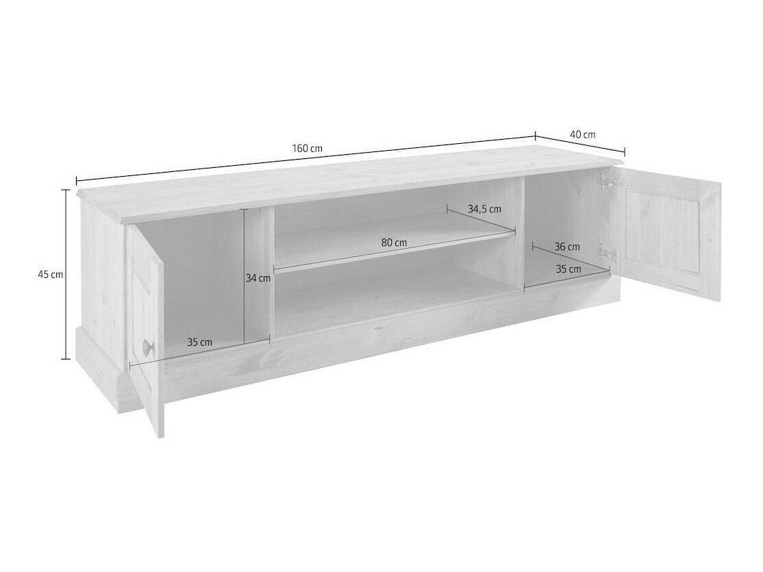 TV galds Caltola 100 (Balts)