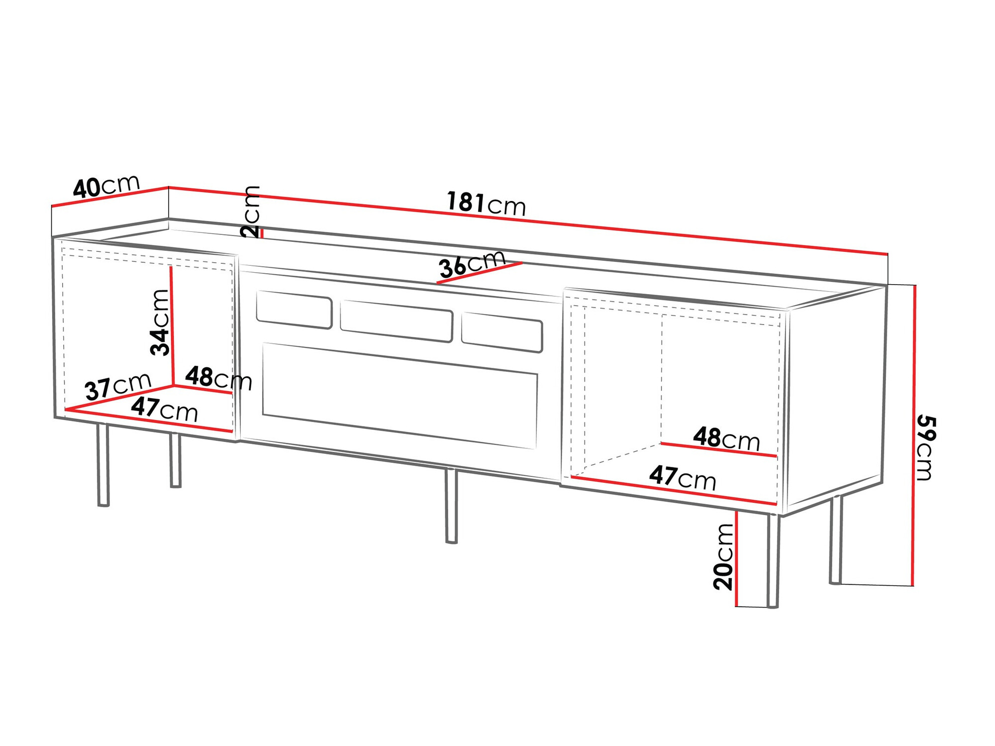 TV galds Sillen III (Kašmirs)