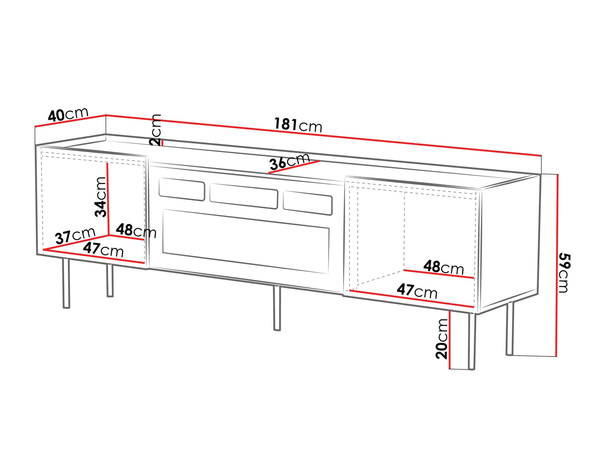 ТВ тумба Mortali 106 (Чёрный)