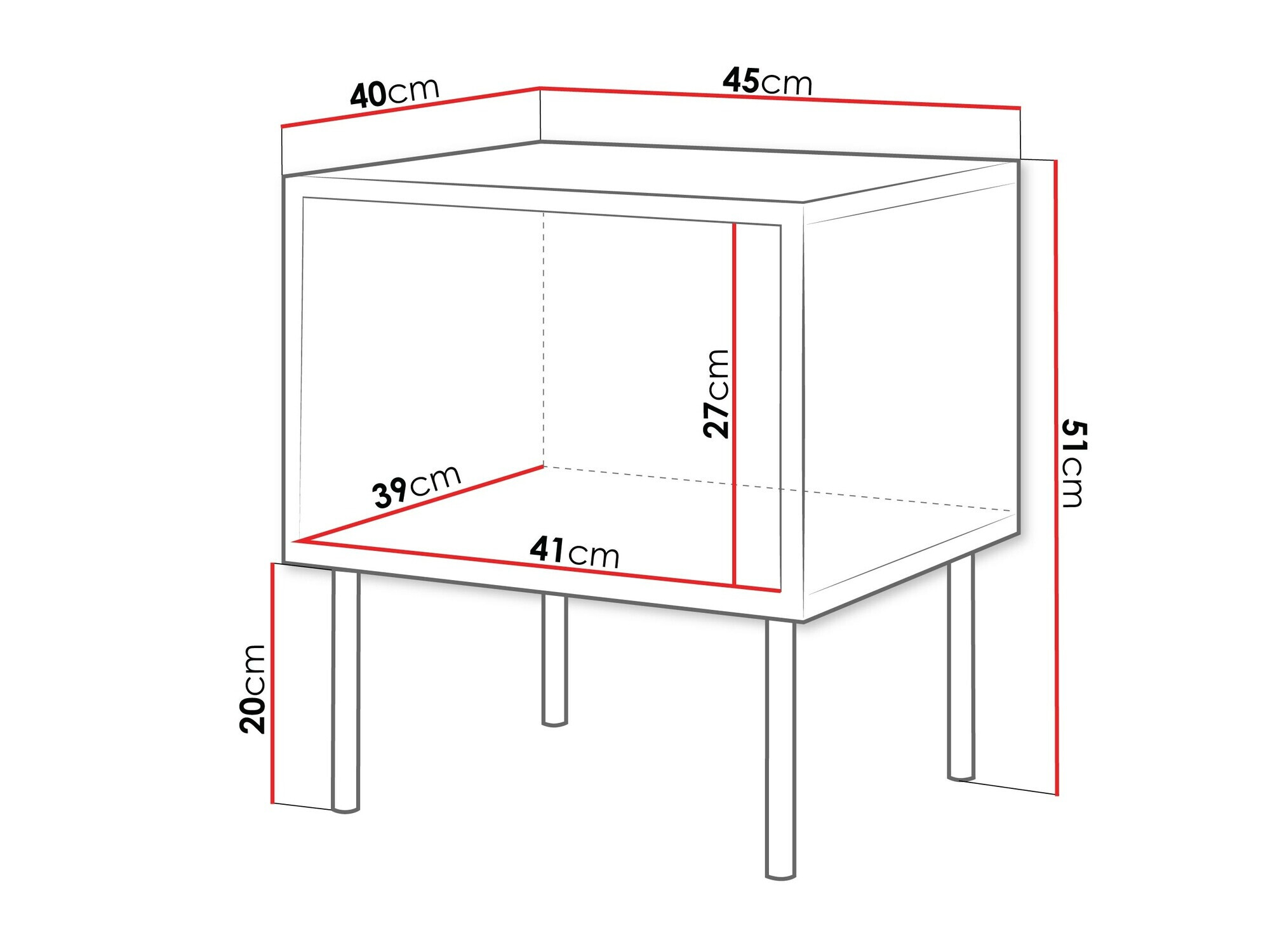 Комплект прикроватных тумбочек Flosoru 106 (Чёрный)