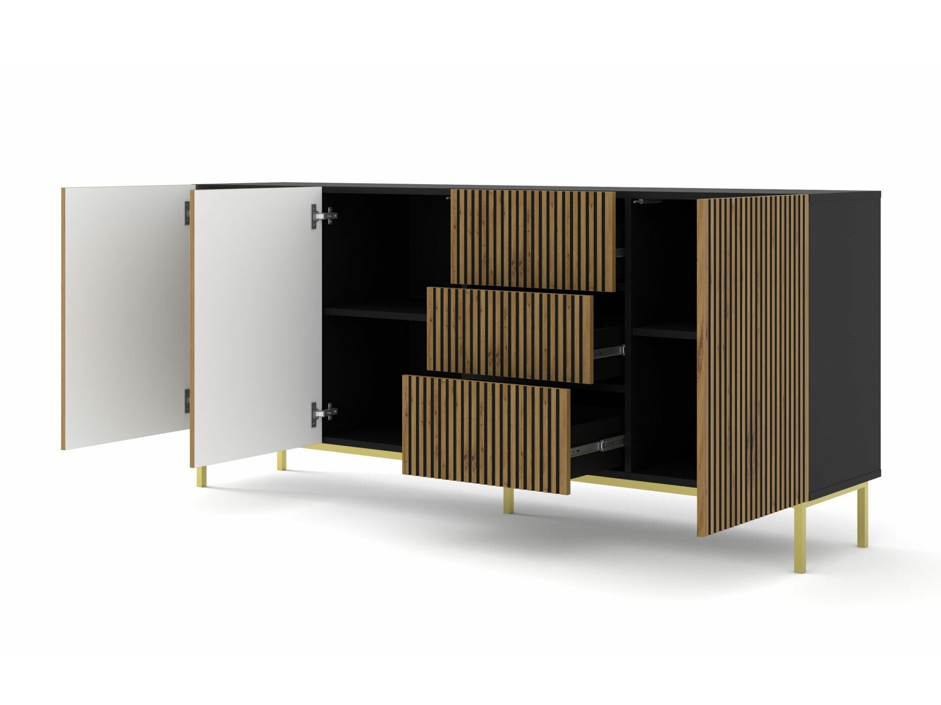 Kumode Talsalu 102 (Artisan ozols + Melns)