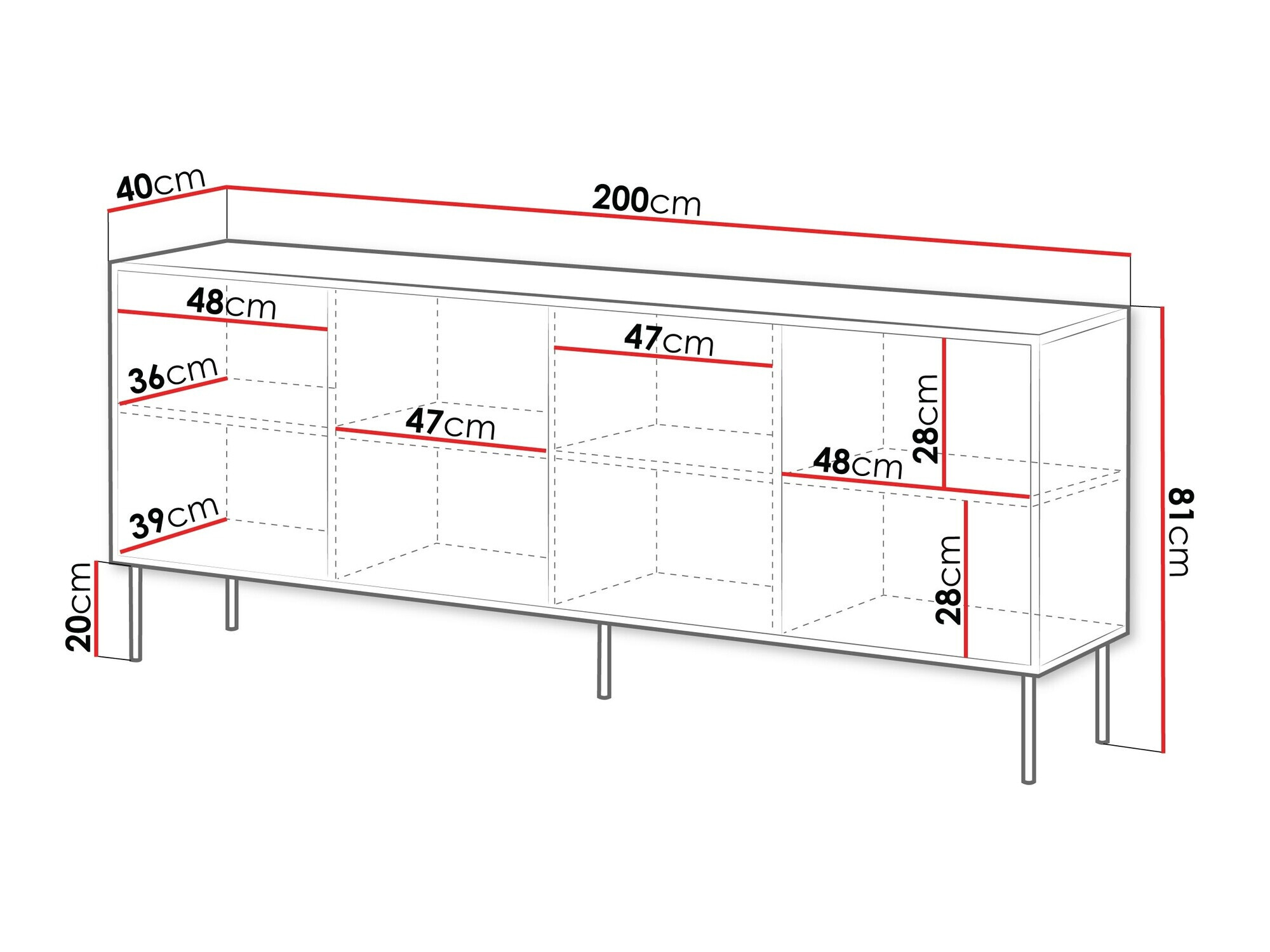Skapis Flosoru 102 (Melns)