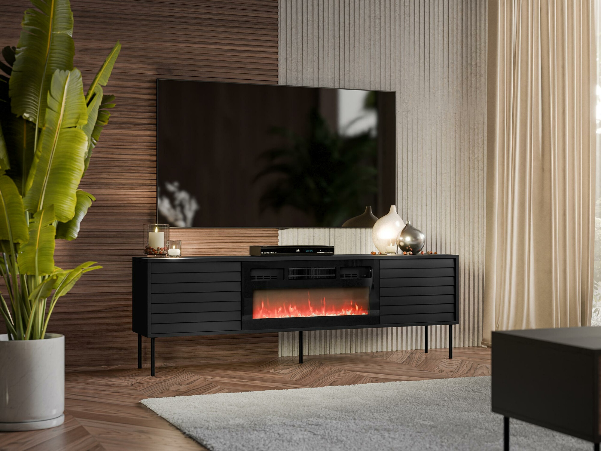 TV galds Flosoru 108 (Melns)