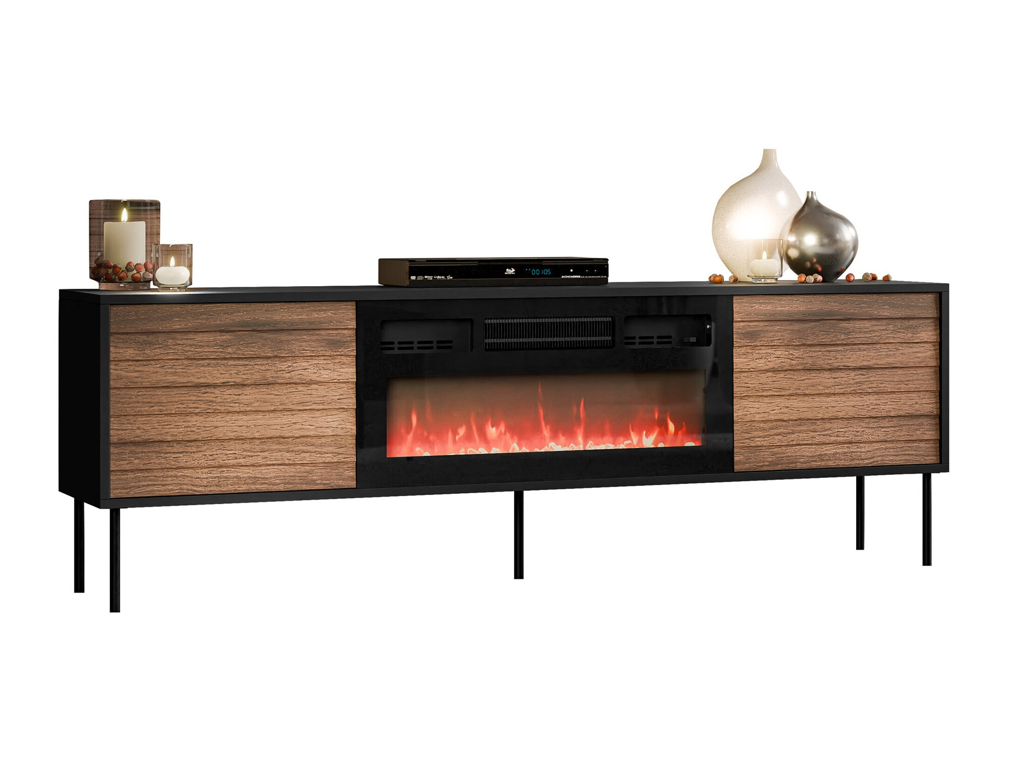 TV galds Flosoru 108 (Riekstkoks + Melns)