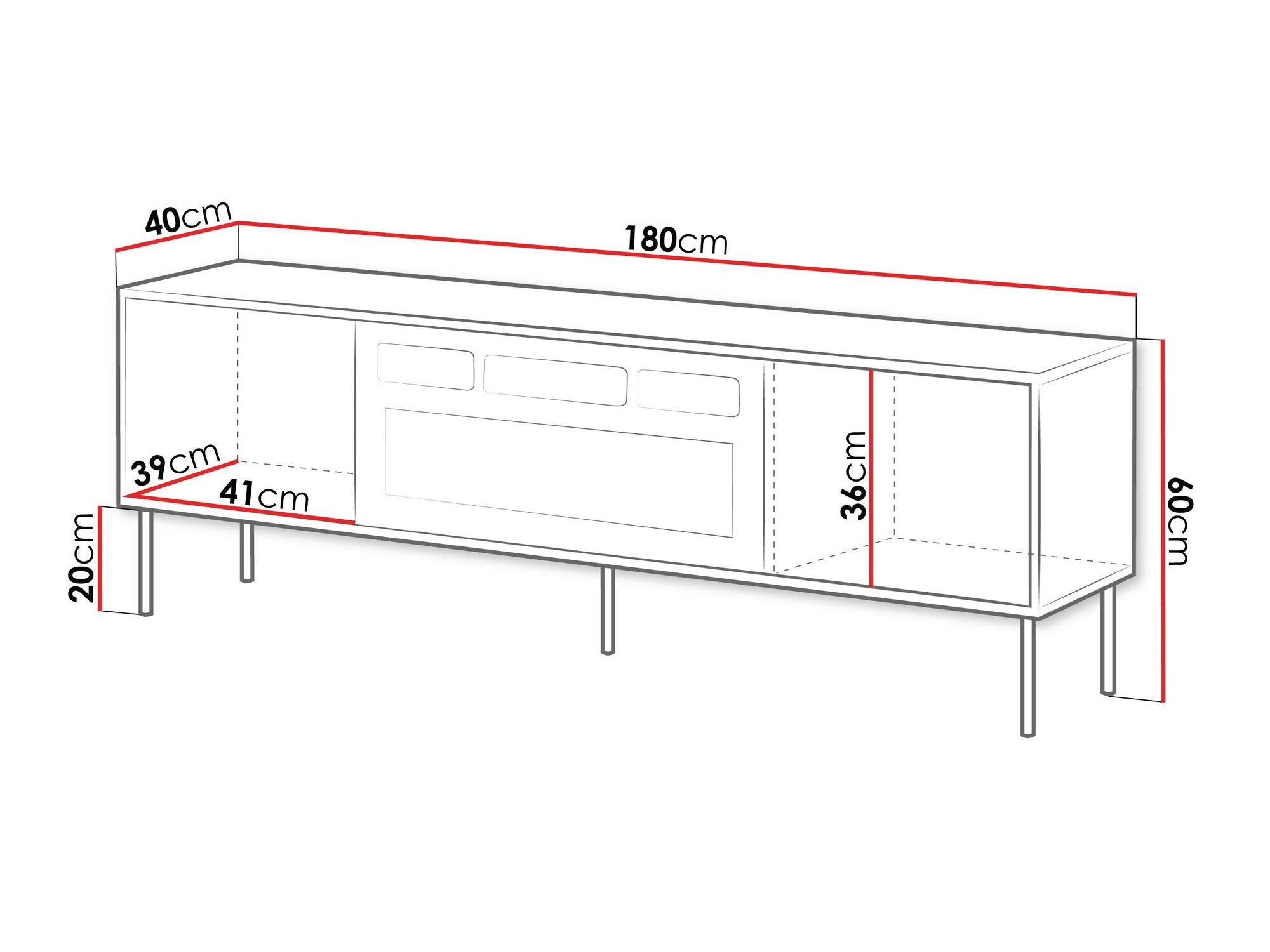 TV galds Flosoru 108 (Riekstkoks + Melns)