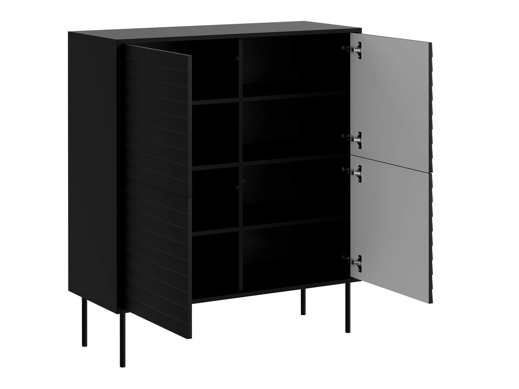 Viesistabas komplekts Flosoru 109 (Riekstkoks + Melns)