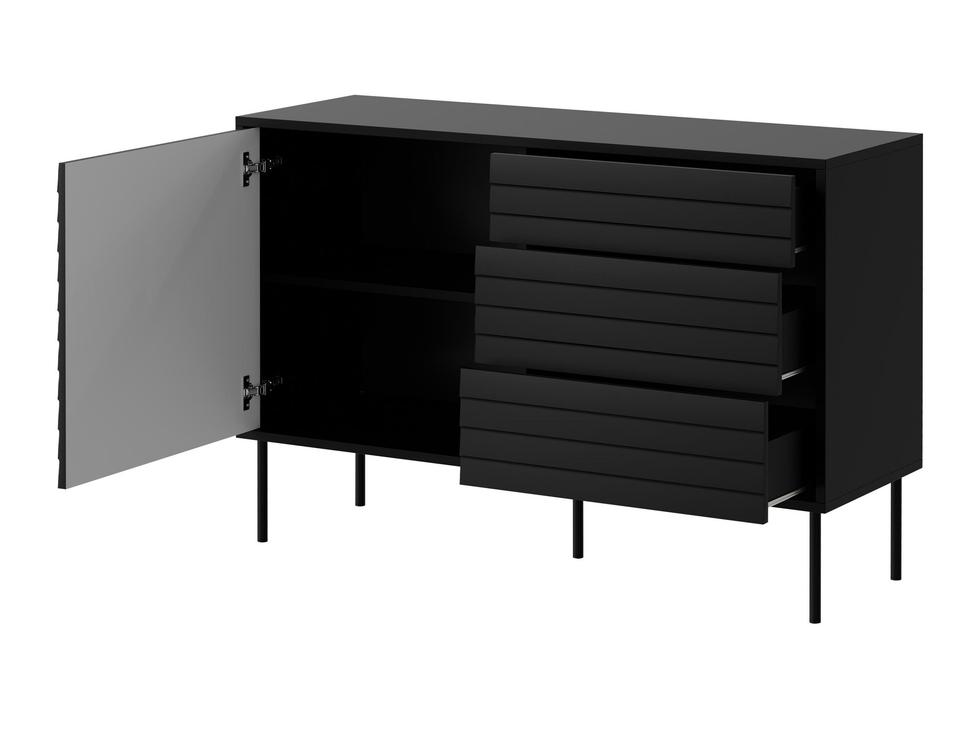 Viesistabas komplekts Flosoru 110 (Melns)