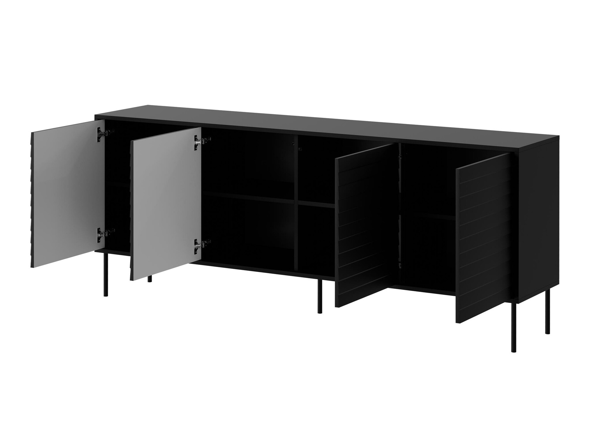 Viesistabas komplekts Flosoru 110 (Riekstkoks + Melns)