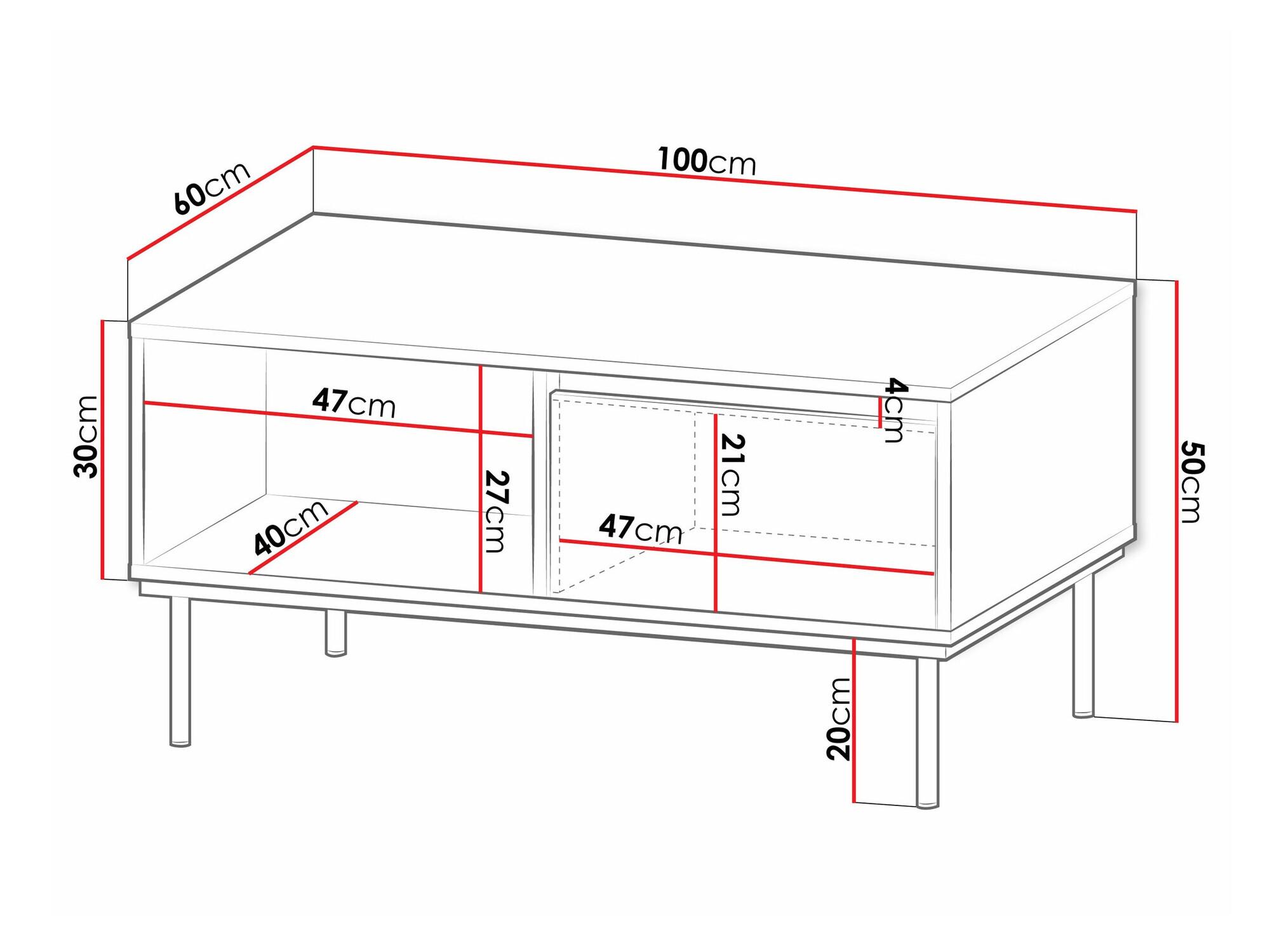 Журнальный столик Comfivo Coretro 103 (Белый)