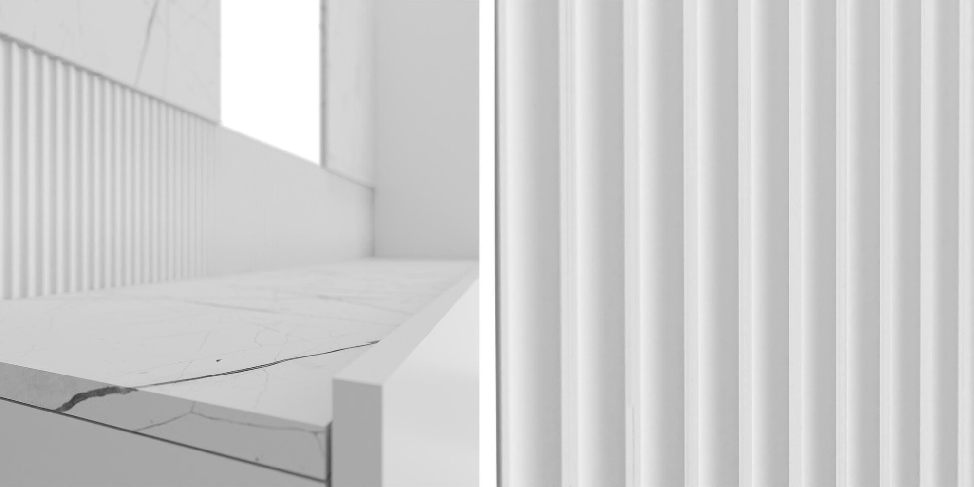 Набор для гостиной Comfivo 370 (Белый + Белый мрамор)