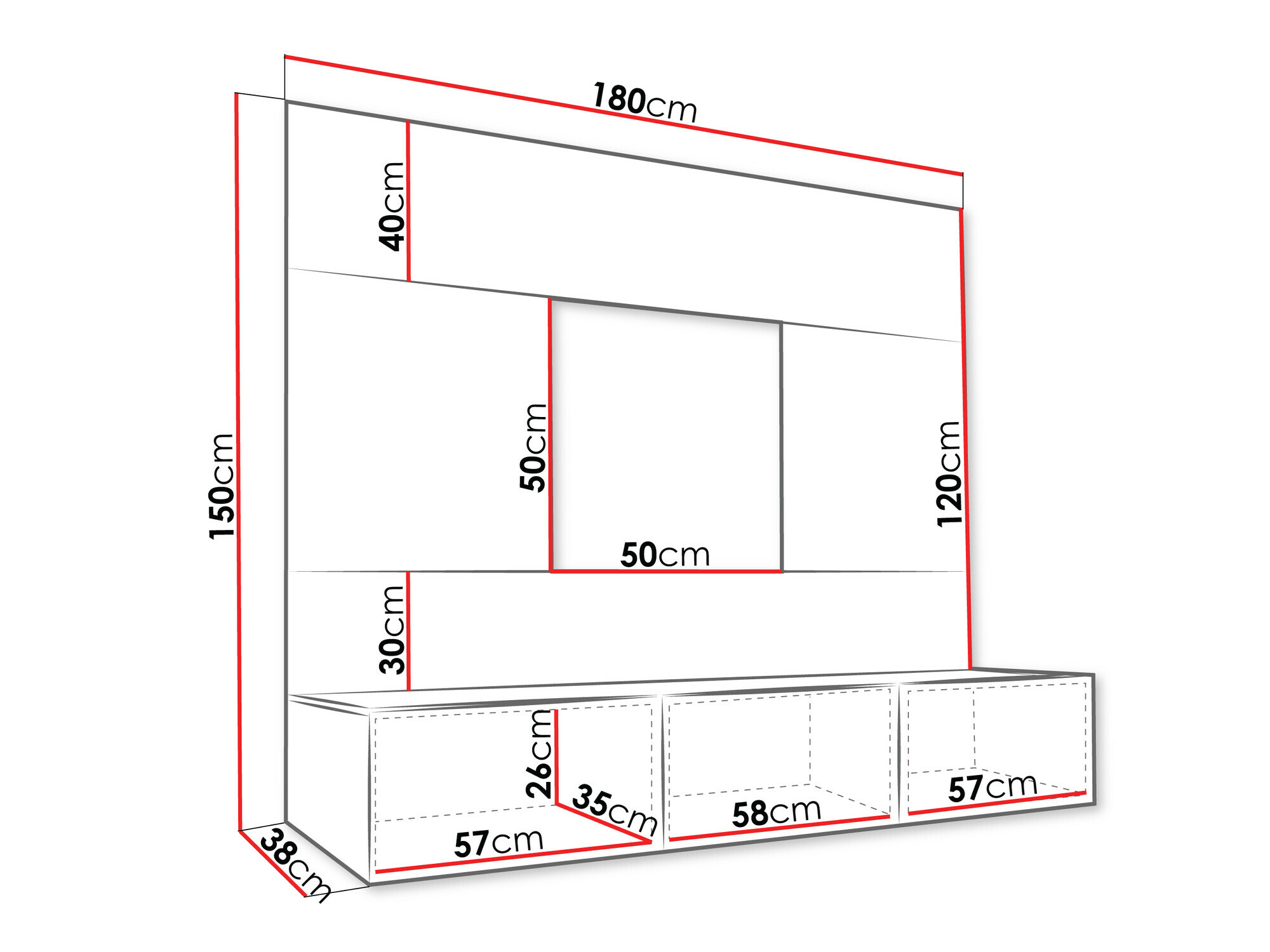 Набор для гостиной Comfivo 370 (Чёрный + Черный мрамор)