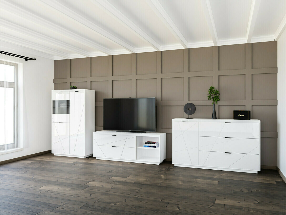 Plaukts Fivale 103 (Glancēts balts + Balts)