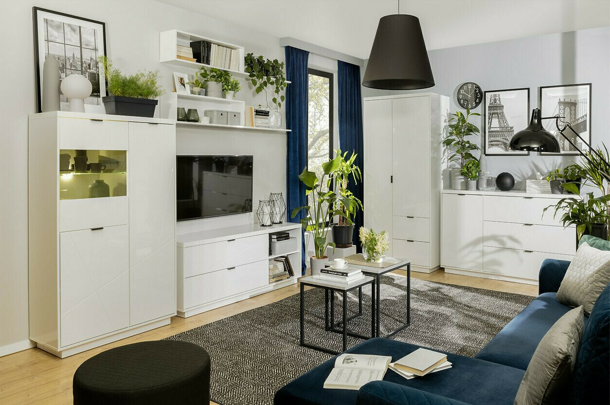 Plaukts Fivale 103 (Glancēts balts + Balts)