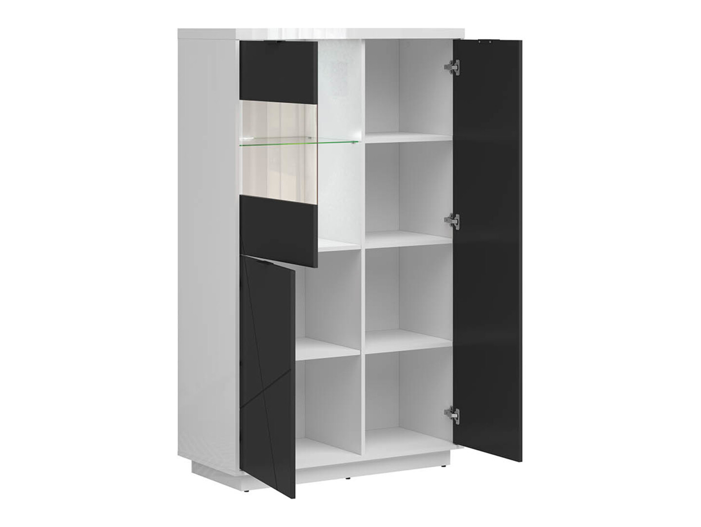 Plaukts Fivale 103 (Glancēts balts + Matēts melns)